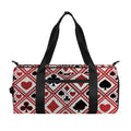 Playing Card Suits Plaid Pattern Print Gym Bag