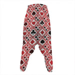 Playing Card Suits Plaid Pattern Print Hammer Pants