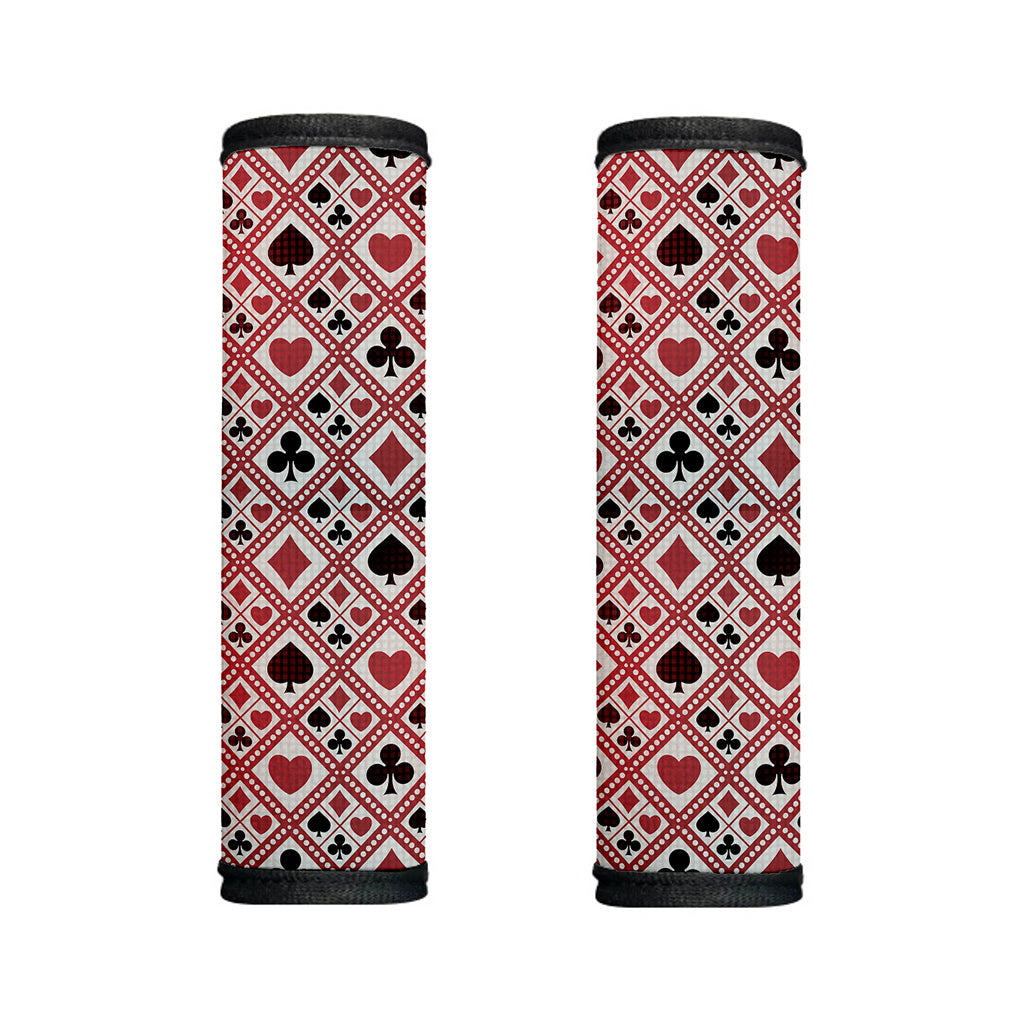 Playing Card Suits Plaid Pattern Print Handle Covers