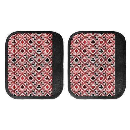 Playing Card Suits Plaid Pattern Print Handle Covers