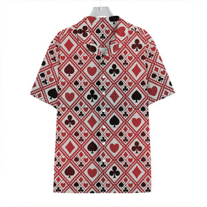 Playing Card Suits Plaid Pattern Print Hawaiian Shirt