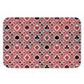 Playing Card Suits Plaid Pattern Print Indoor Door Mat