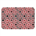 Playing Card Suits Plaid Pattern Print Indoor Door Mat