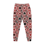 Playing Card Suits Plaid Pattern Print Jogger Pants