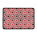 Playing Card Suits Plaid Pattern Print Kitchen Mat