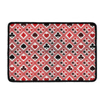 Playing Card Suits Plaid Pattern Print Kitchen Mat