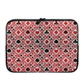 Playing Card Suits Plaid Pattern Print Laptop Sleeve