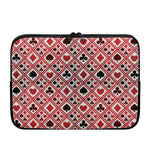 Playing Card Suits Plaid Pattern Print Laptop Sleeve