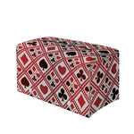 Playing Card Suits Plaid Pattern Print Leather Tissue Box Cover