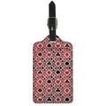 Playing Card Suits Plaid Pattern Print Luggage Tag