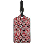Playing Card Suits Plaid Pattern Print Luggage Tag