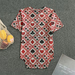 Playing Card Suits Plaid Pattern Print Men's Bodysuit