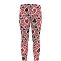 Playing Card Suits Plaid Pattern Print Men's Leggings