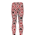 Playing Card Suits Plaid Pattern Print Men's leggings
