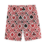 Playing Card Suits Plaid Pattern Print Men's Sports Shorts