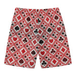 Playing Card Suits Plaid Pattern Print Men's Swim Trunks