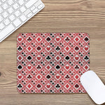 Playing Card Suits Plaid Pattern Print Mouse Pad
