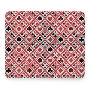 Playing Card Suits Plaid Pattern Print Mouse Pad