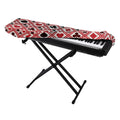 Playing Card Suits Plaid Pattern Print Piano Keyboard Cover