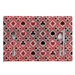 Playing Card Suits Plaid Pattern Print Placemat