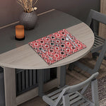 Playing Card Suits Plaid Pattern Print Placemat