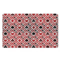 Playing Card Suits Plaid Pattern Print Polyester Doormat