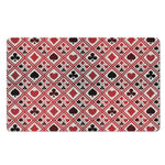 Playing Card Suits Plaid Pattern Print Polyester Doormat