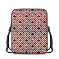 Playing Card Suits Plaid Pattern Print Rectangular Crossbody Bag