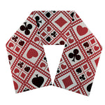 Playing Card Suits Plaid Pattern Print Scarf
