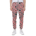 Playing Card Suits Plaid Pattern Print Joggers