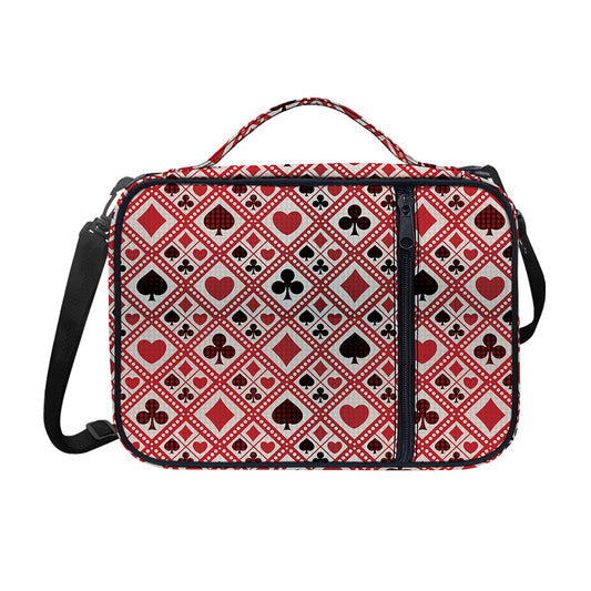 Playing Card Suits Plaid Pattern Print Shoulder Strap Bible Bag