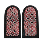 Playing Card Suits Plaid Pattern Print Skillet Handle Cover