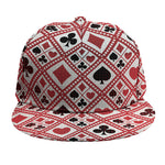 Playing Card Suits Plaid Pattern Print Snapback Cap