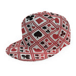 Playing Card Suits Plaid Pattern Print Snapback Cap