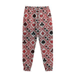 Playing Card Suits Plaid Pattern Print Sweatpants