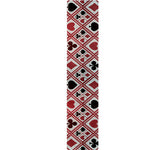 Playing Card Suits Plaid Pattern Print Table Runner