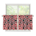 Playing Card Suits Plaid Pattern Print Tier Curtains