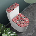 Playing Card Suits Plaid Pattern Print Toilet Lid And Tank Cover Set