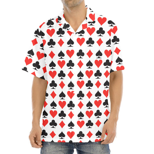 Playing Card Symbols Pattern Print Aloha Shirt