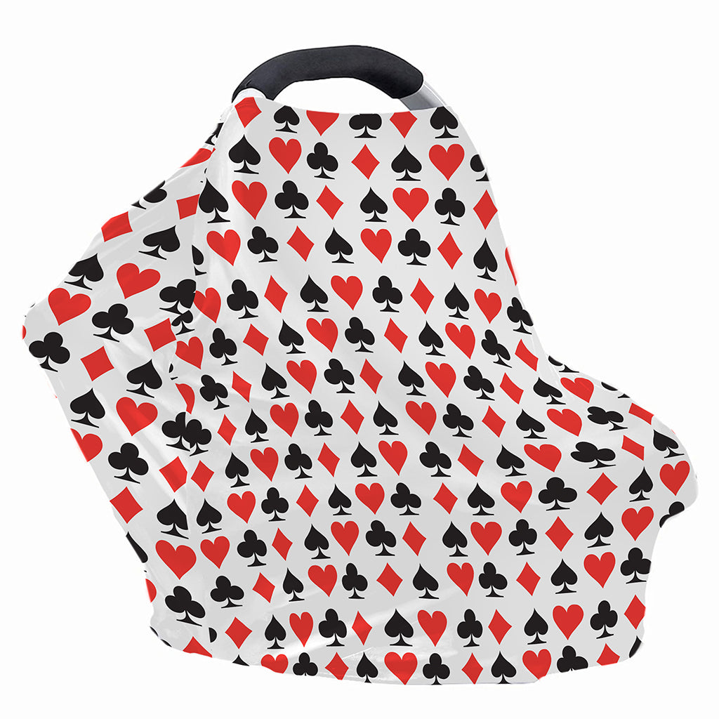 Playing Card Symbols Pattern Print Baby Seat Cover