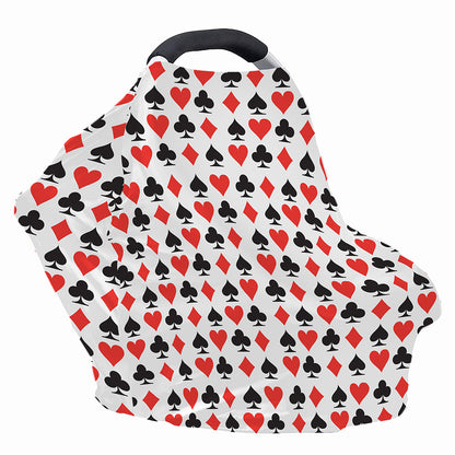 Playing Card Symbols Pattern Print Baby Seat Cover