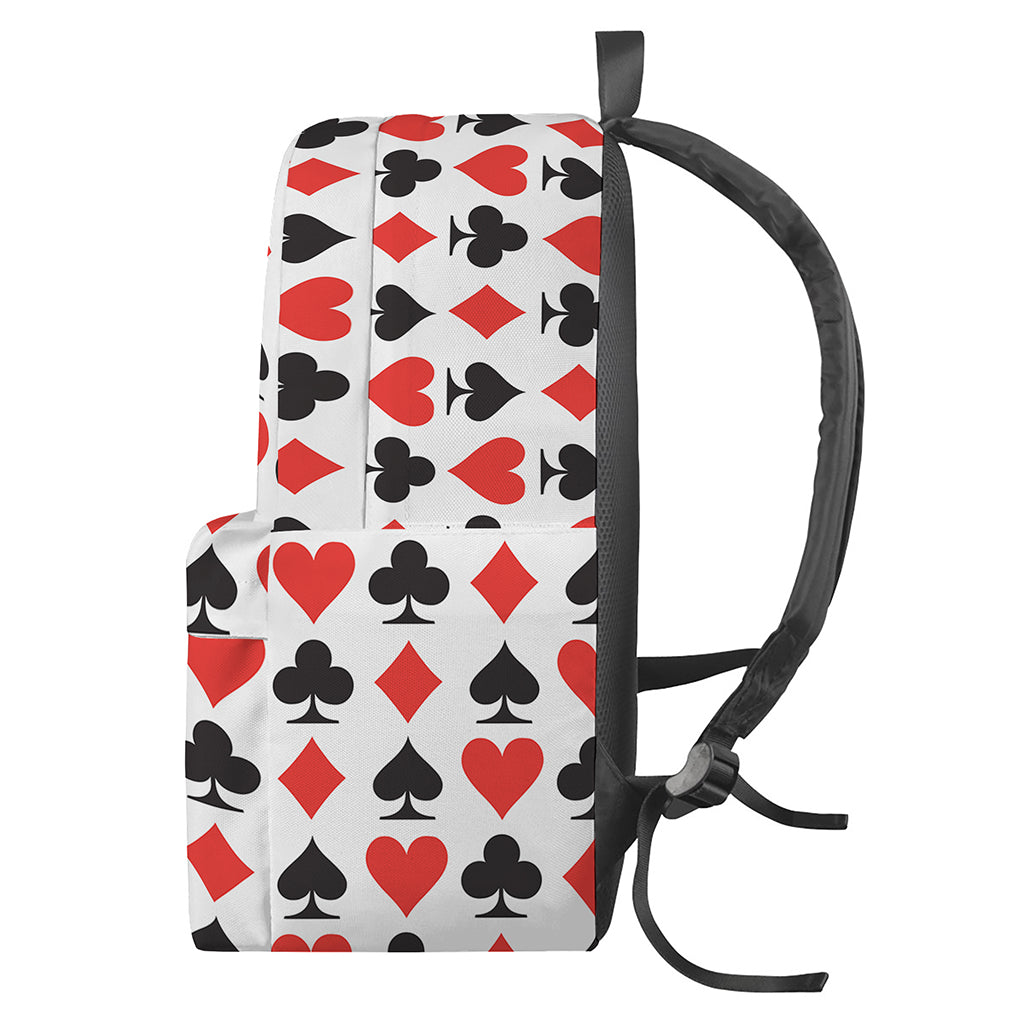 Playing Card Symbols Pattern Print Backpack