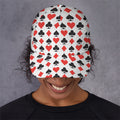 Playing Card Symbols Pattern Print Baseball Cap