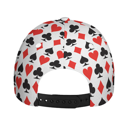 Playing Card Symbols Pattern Print Baseball Cap