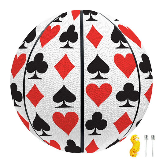 Playing Card Symbols Pattern Print Basketball