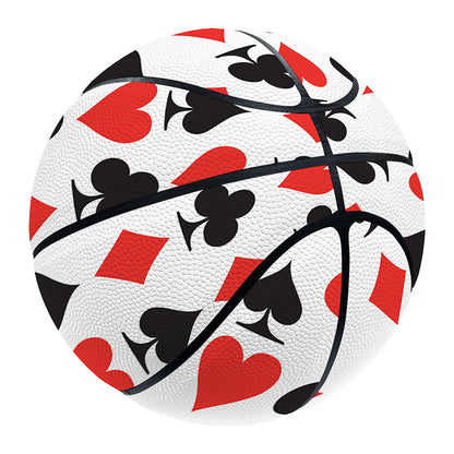 Playing Card Symbols Pattern Print Basketball