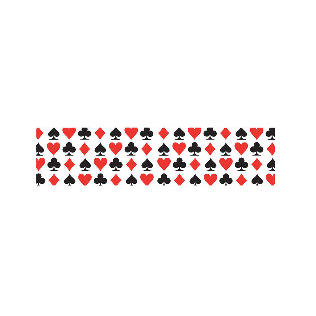 Playing Card Symbols Pattern Print Bed Runner