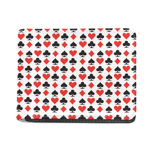 Playing Card Symbols Pattern Print Bifold Wallet