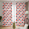 Playing Card Symbols Pattern Print Dimout Pencil Pleat Curtains