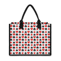 Playing Card Symbols Pattern Print Canvas Tote Bag